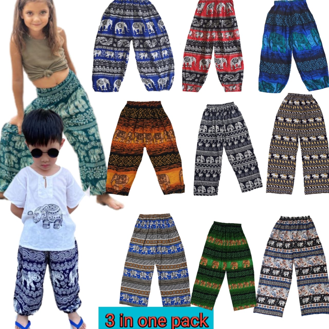03 pieces kids pants pack /for 6 months to 7 years kids Kids Bottom /Unisex