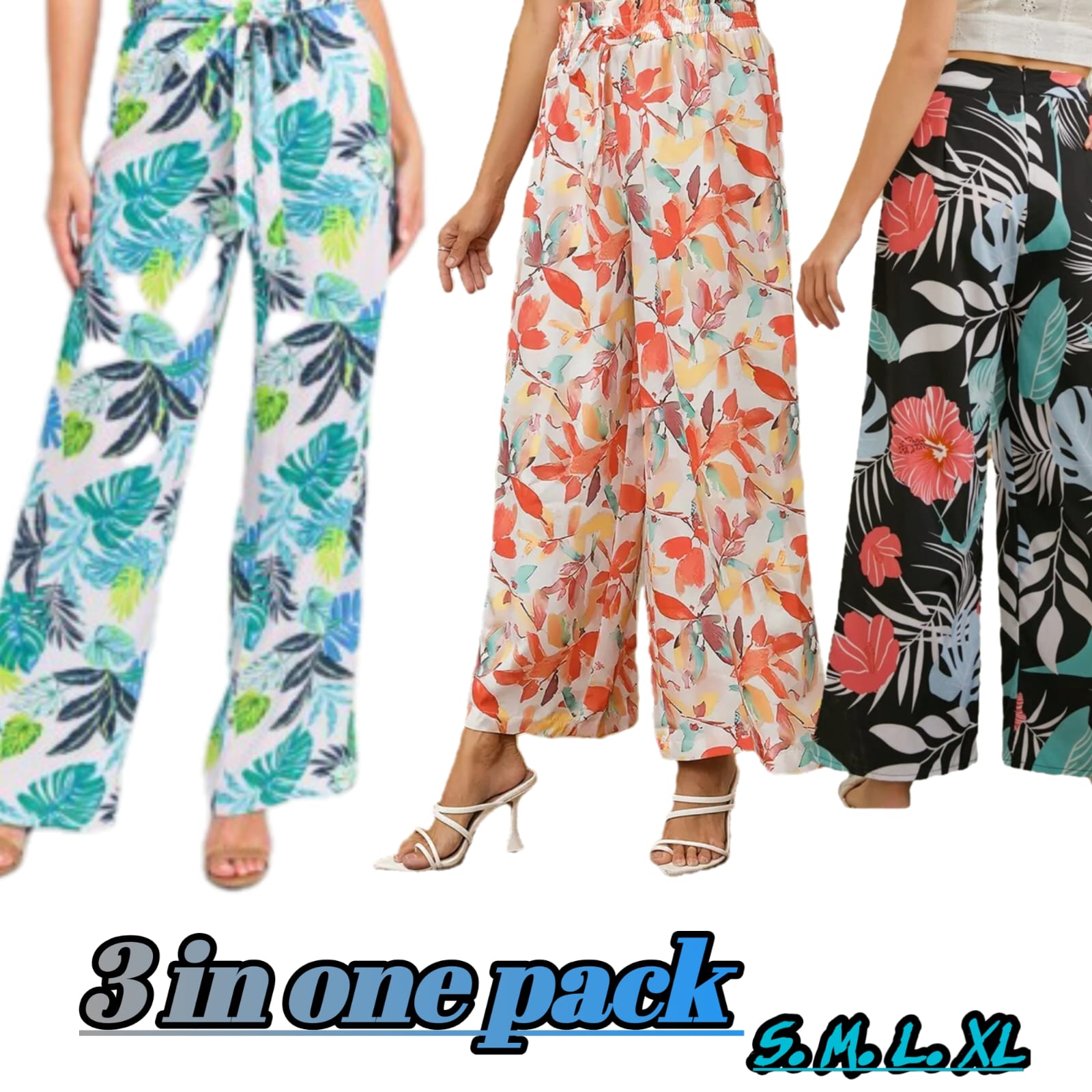 3 Pieces Ladies Casual Pants